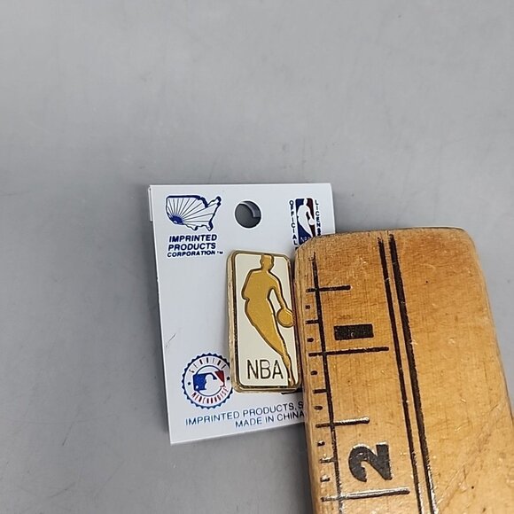 1996 NBA Jerry West Gold NBA Logo Pin Imprinted Products - Picture 3 of 3